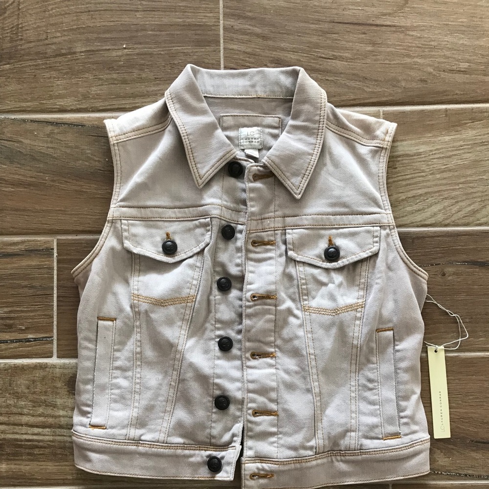 Lauren Conrad Denim Vest Jacket